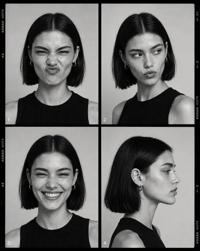 Monochrome Fashion Contact Sheet
