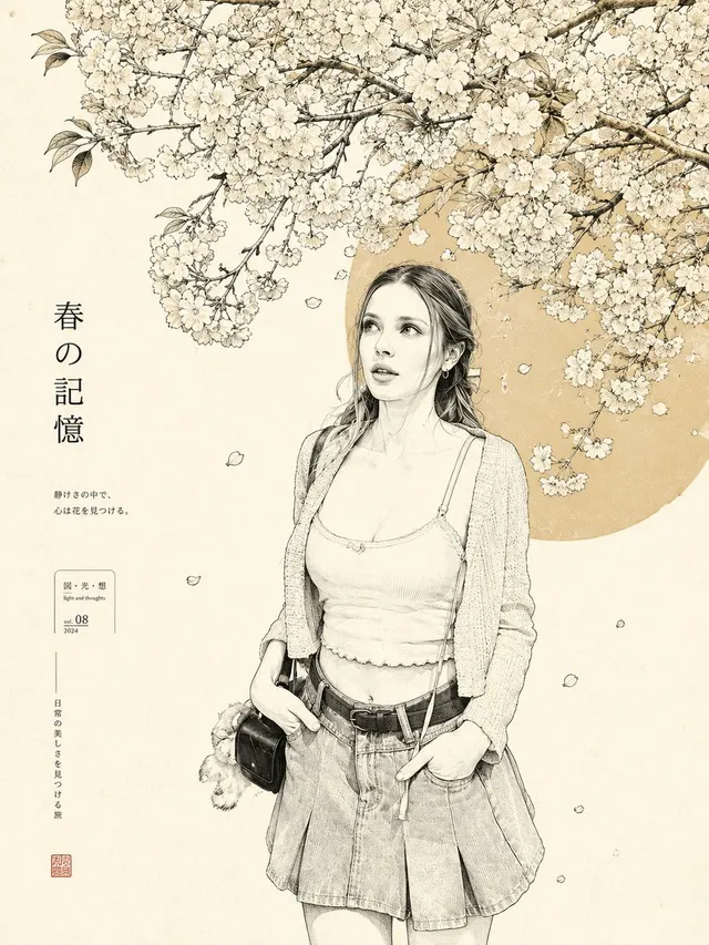 Minimalist Japanese Line Art Transformation