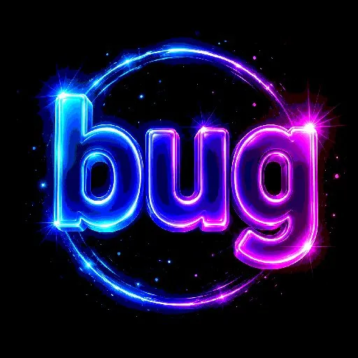Neon Bug Text Logo