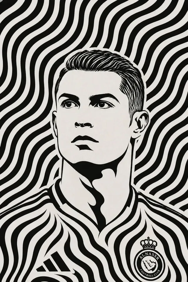 Black and White Optical Illusion Portrait