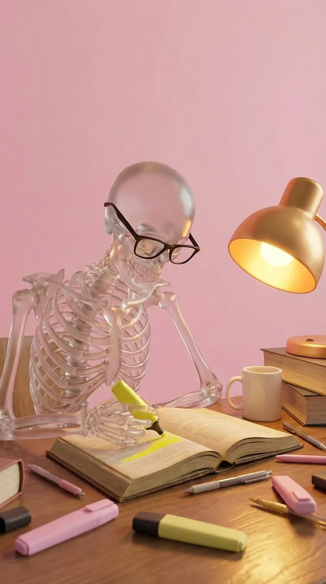 Glass Skeleton Study Aesthetic