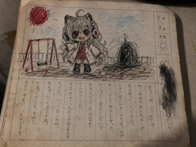Cursed Japanese School Diary Prompt
