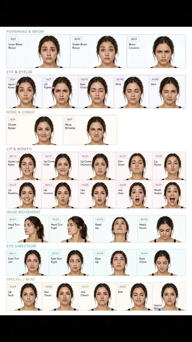 Facial Expression Anatomy Sheet