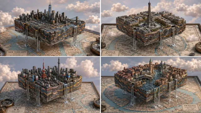 Isometric Magma Damascus Steel Cities