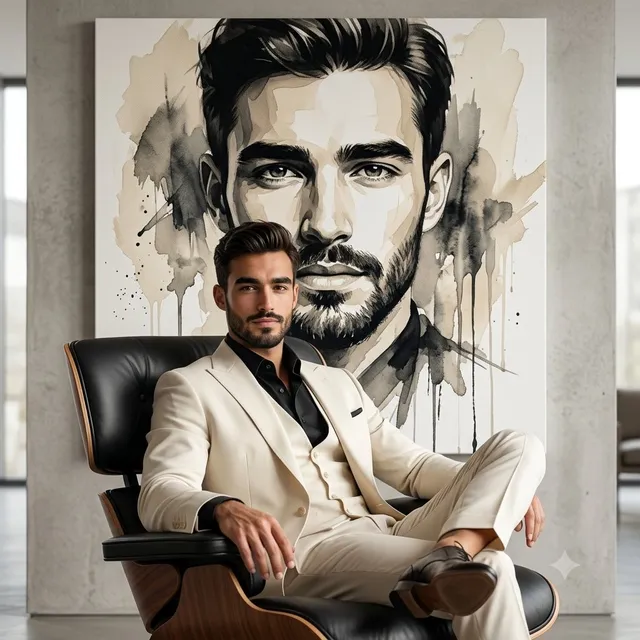صورة سينمائية ببدلة استرخاء