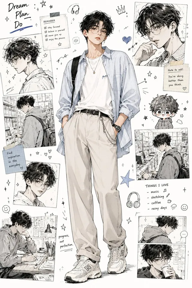 Moodboard de Conception de Mode Anime