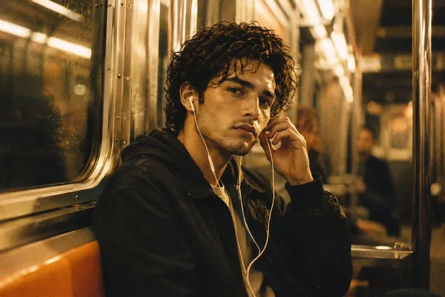 Nostalgic 90s Subway Film Portrait