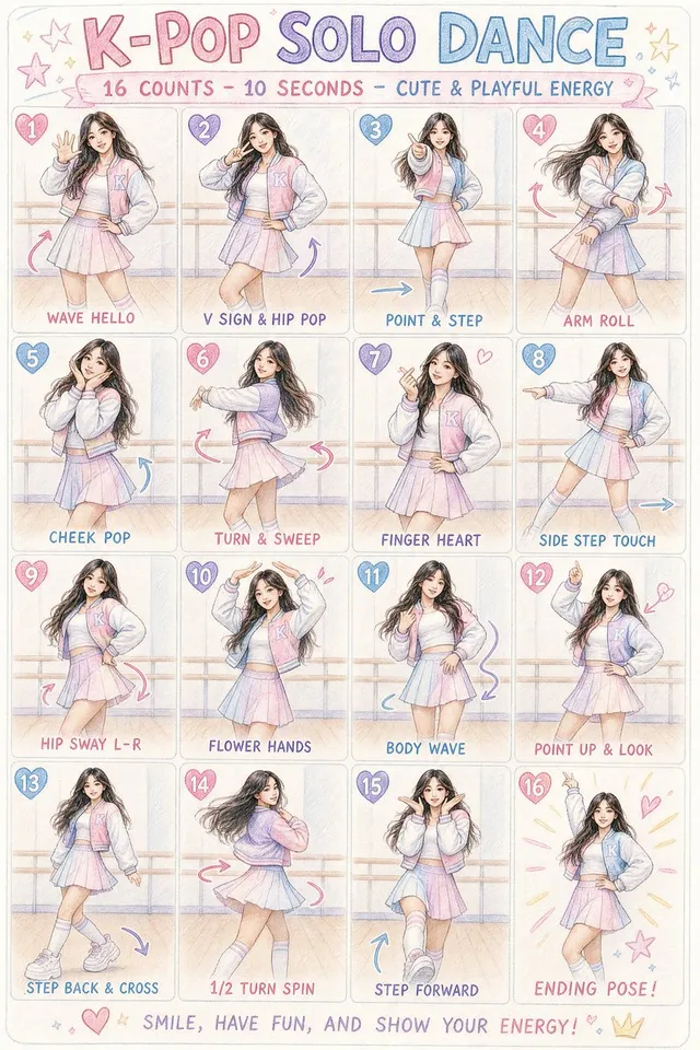 K-pop Dance Choreography Infographic