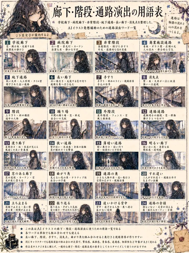 Japanese Corridor Vocabulary Poster