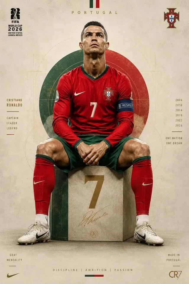 Legendary Portuguese Footballer Portrait