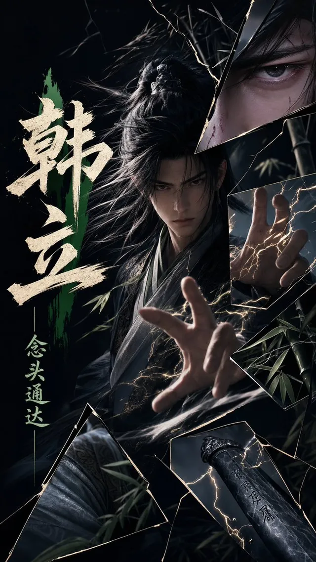 Poster Dark Xianxia Vetro Frantumato