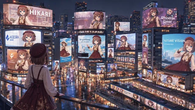 Anime Idol Advertising Takeover City
