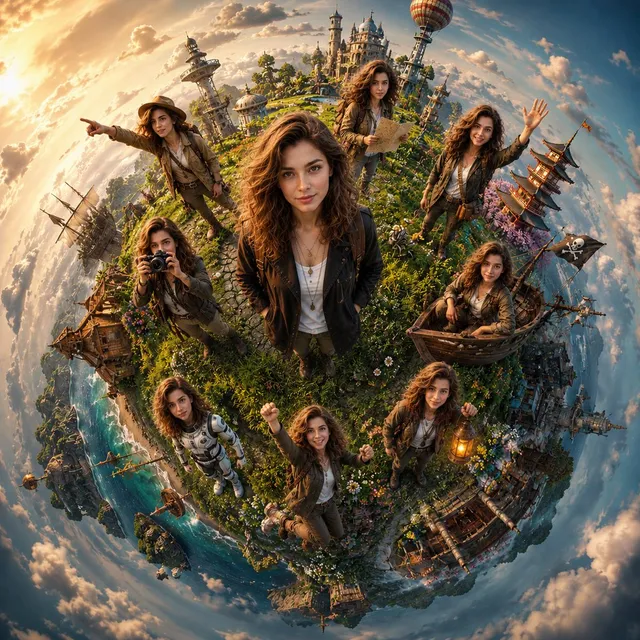 Cinematic Tiny Planet Fantasy World