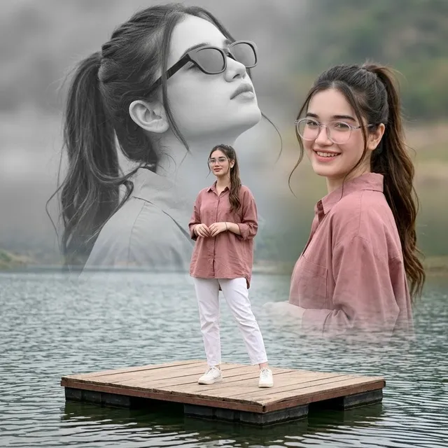 Dreamy Lake Triple Portrait