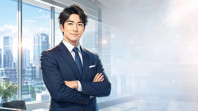 Censored Anime Businessman Portrait