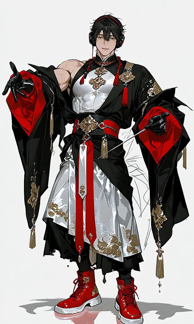 Japanese-Western Fusion Fashion Model