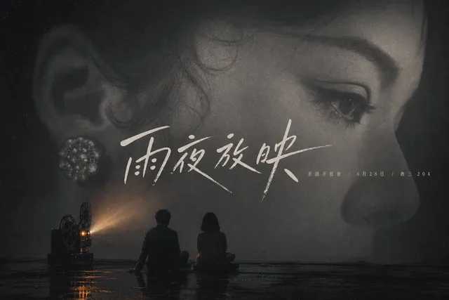 Rainy Night Cinema Poster