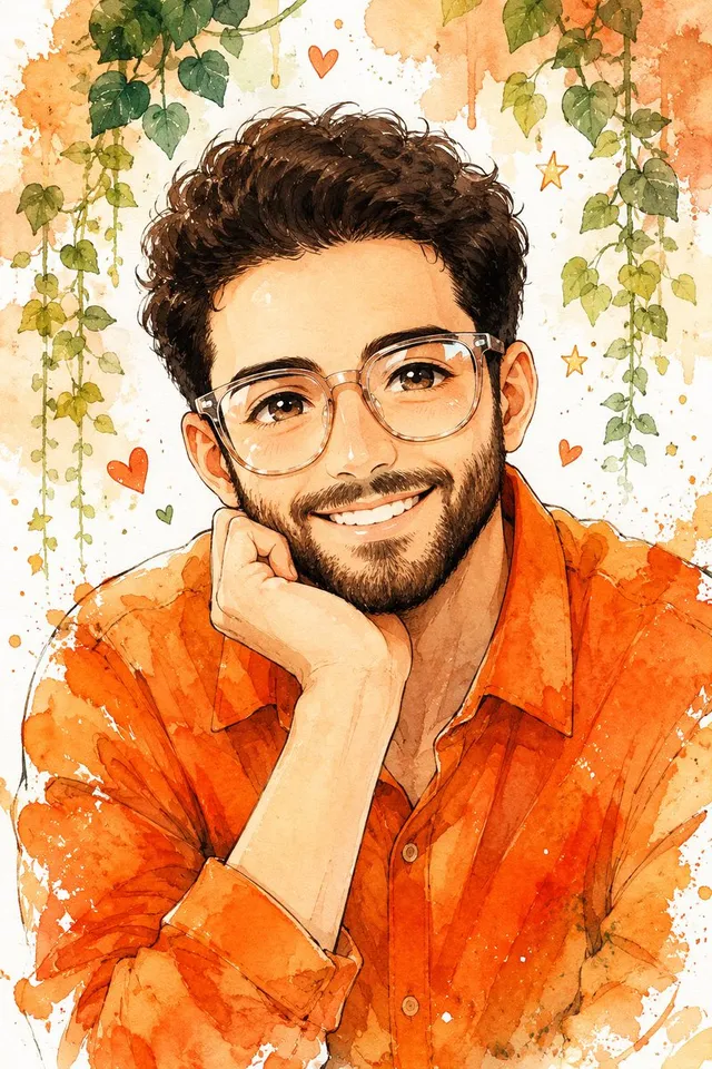 صورة أنمي نابضة بالألوان المائية