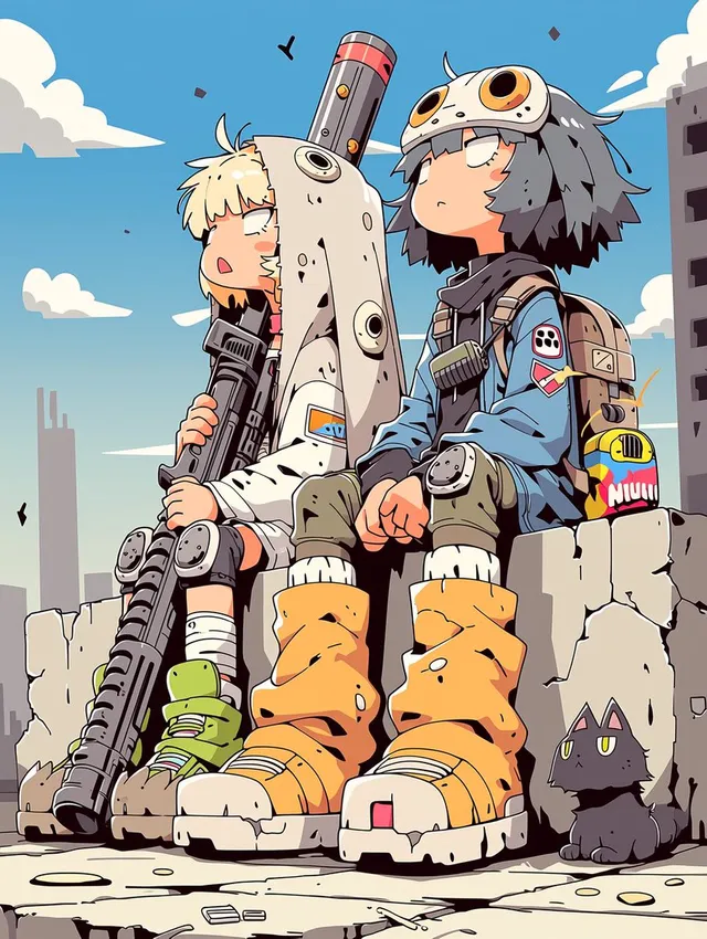Anime Post-Apocalyptic Scavenger Kids