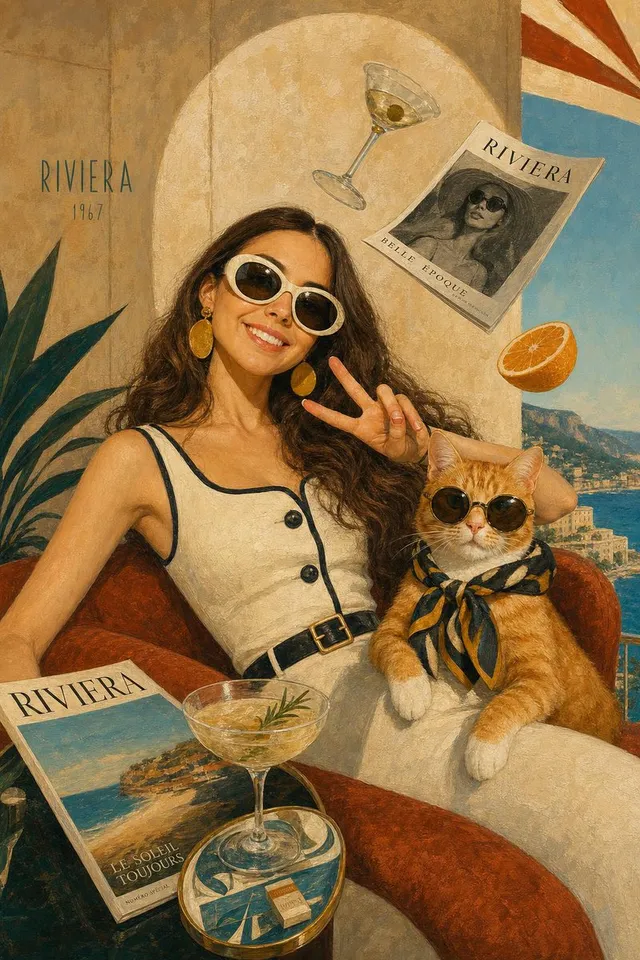 1960s Riviera Surreal Illustration