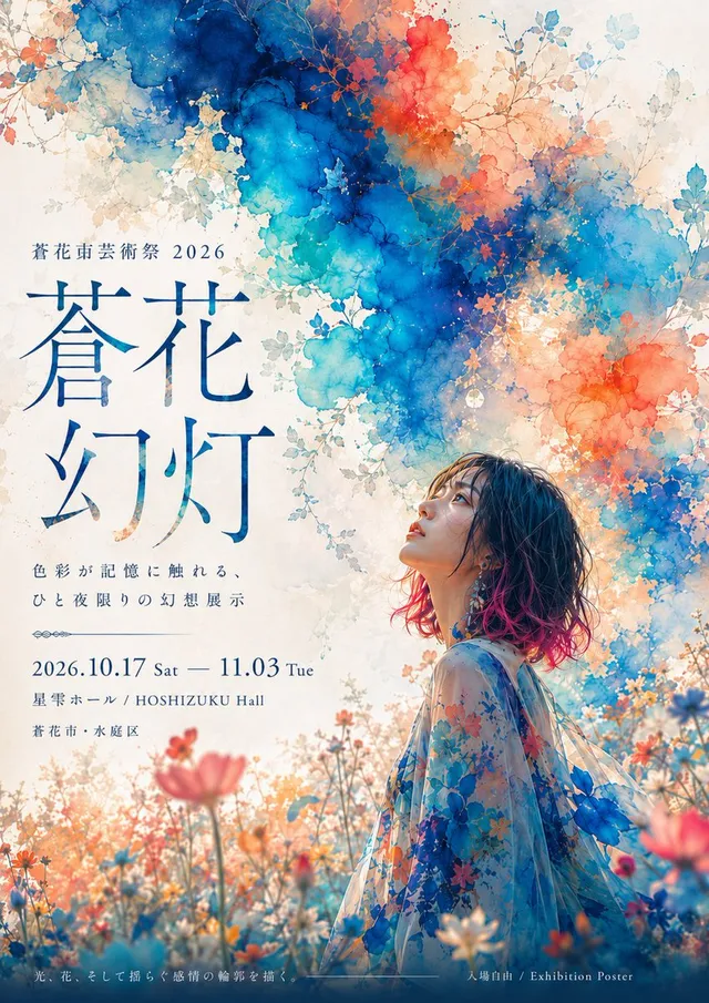 Traumhaftes Japanisches Blumenkunstfestival-Poster