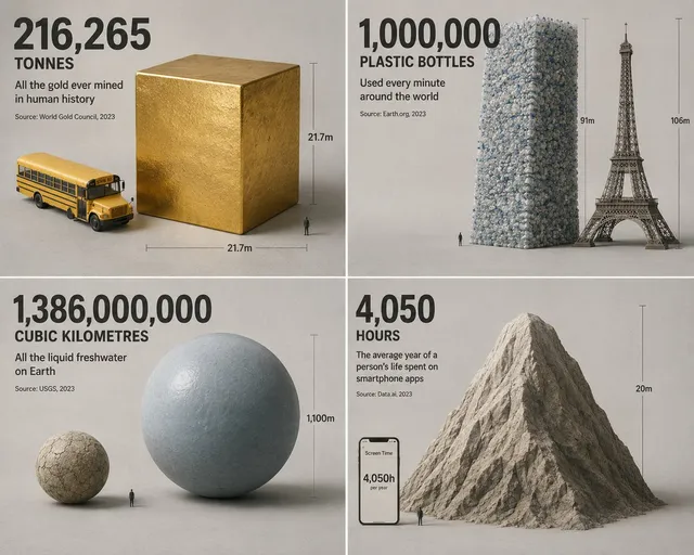 Isometric Statistic Visualization Render