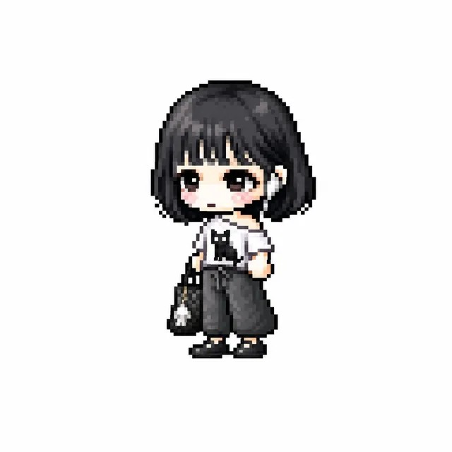 Ragazza Pixel Chibi Censurata