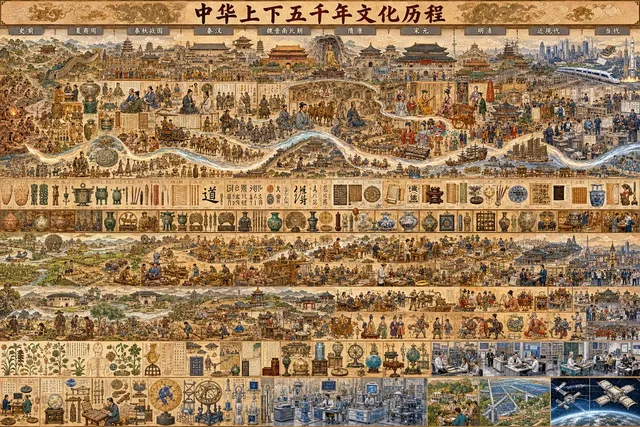 中国文明タイムラインポスター