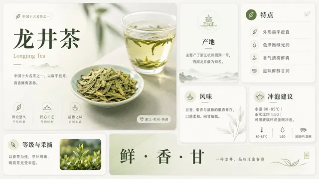 Longjing Tea Infographic Poster