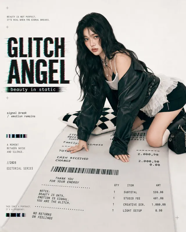 Glitch Angel Editorial Studio Shoot