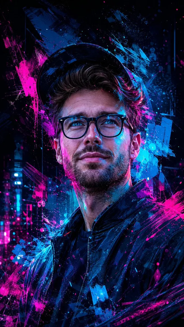Cyberpunk Expressionist Portrait