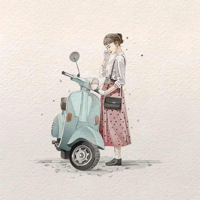 Esthétique Illustration Mode Aquarelle