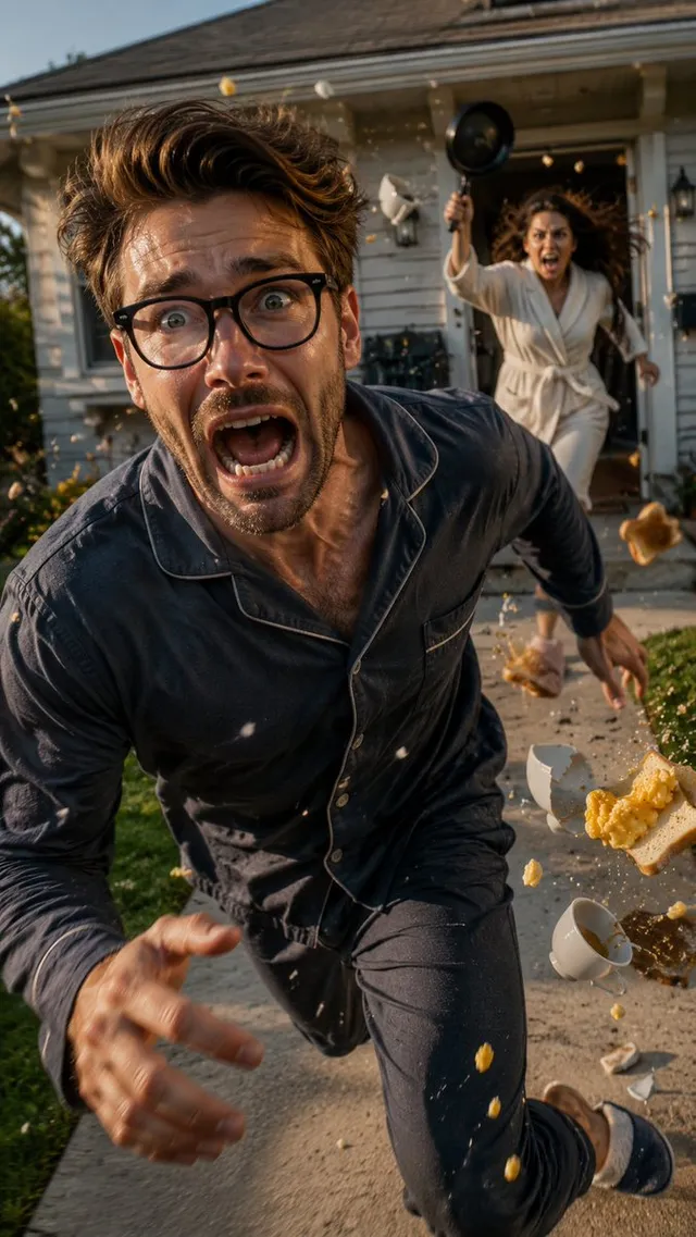 Filmische Vorstadt-Verfolgungsjagd