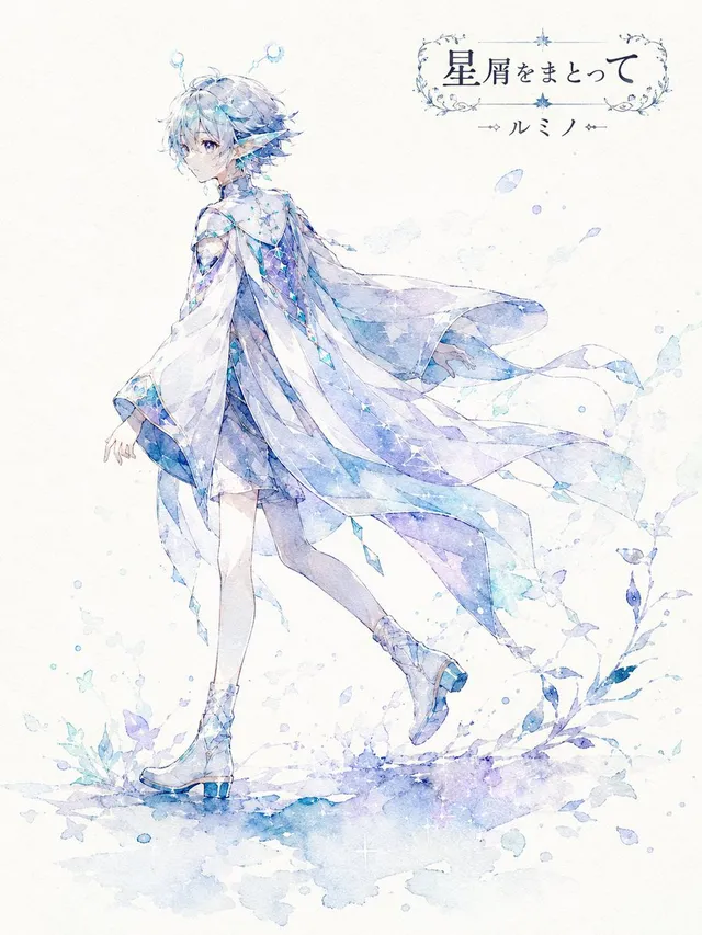 Aquarell-Silhouette-Charaktergeschichte