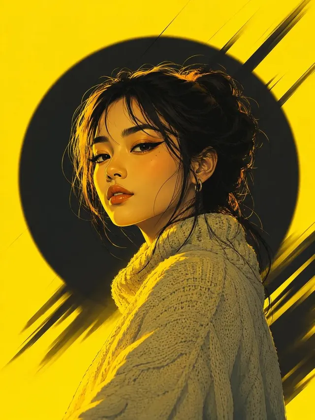 Neon Pop Art Editorial Illustration