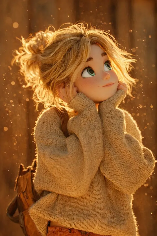 Whimsical Pixar Style Golden Hour Render