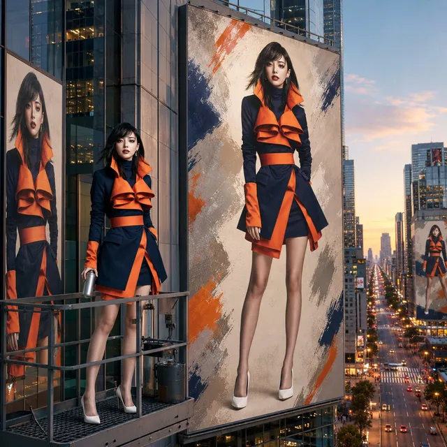 Giant Urban Billboard Fashion Ad