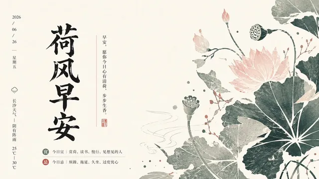 Guofeng Lotus Morning Poster