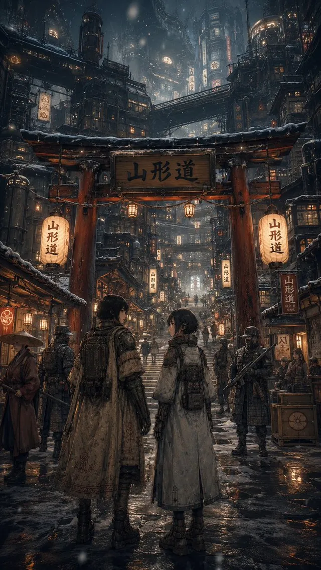 Snowy Cyberpunk Yamagata Gate