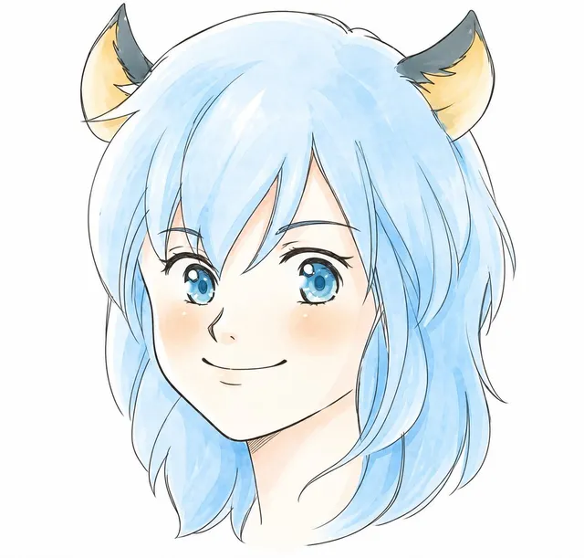 Polished Watercolor Kemomimi Portrait