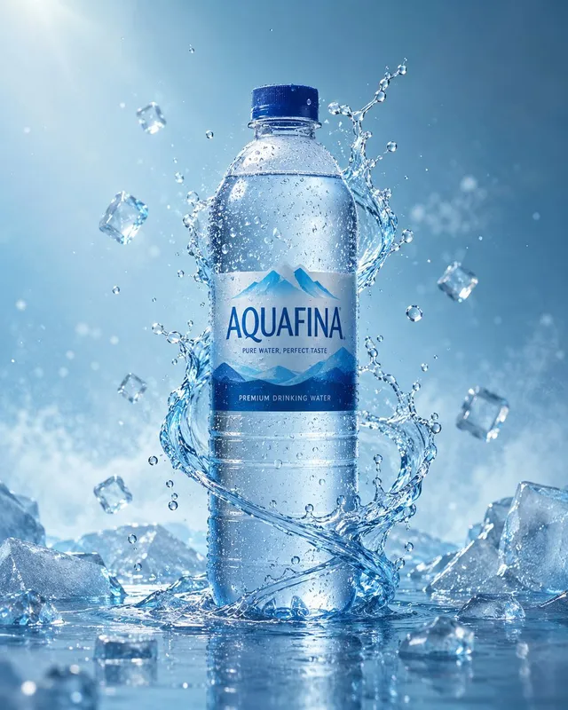 Luxury Water Bottle Product Photography
