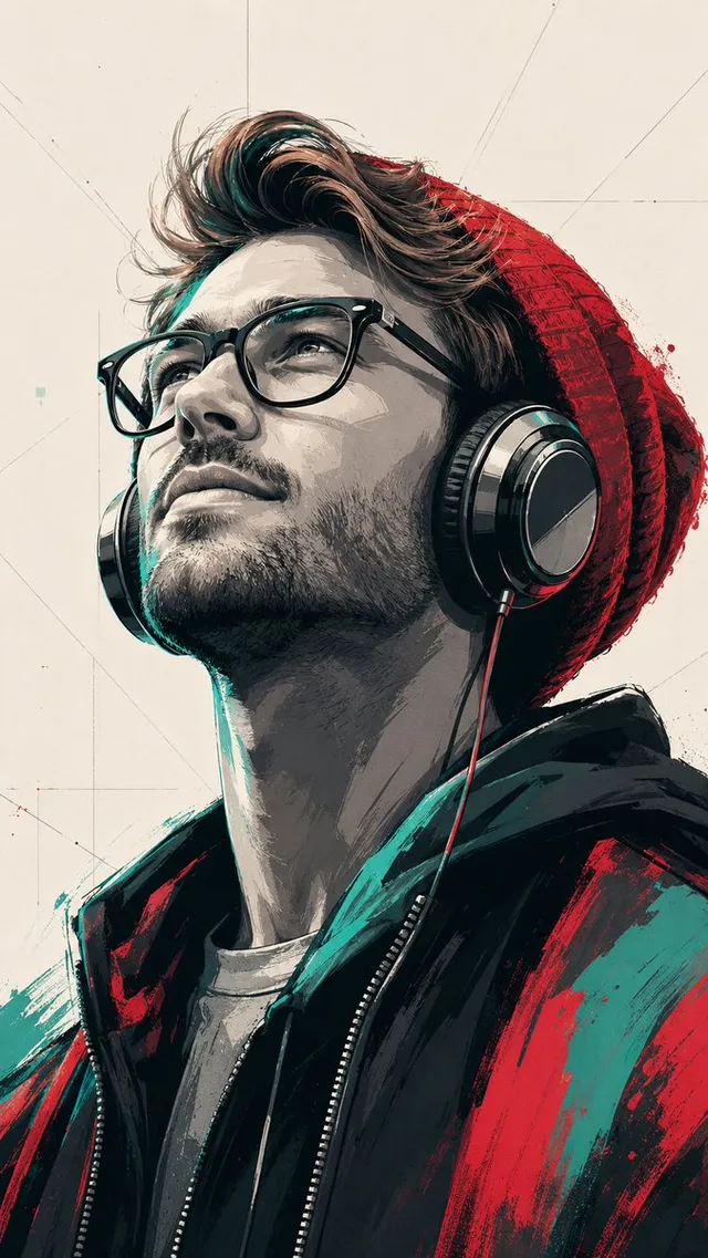 Stylized Pop Art Vector Portrait