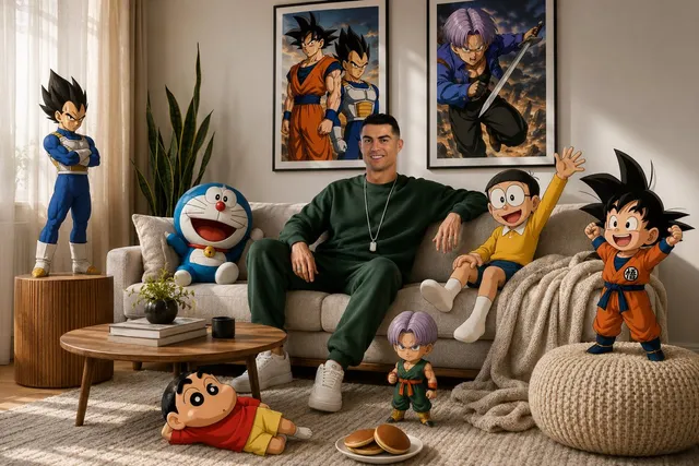 Surreal Anime & Reality Living Room