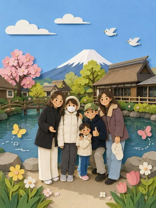 Adorable Paper Craft Style Recreation