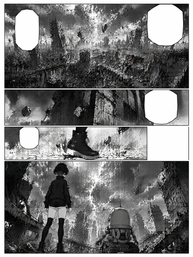 Ruined Sci-Fi Manga Page