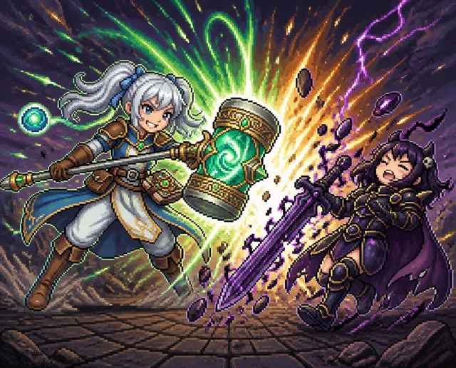 Duel de Marteaux en Pixel Art