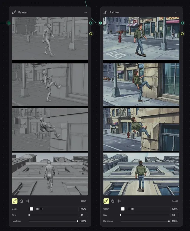 Storyboard Re-Render Workflow UI