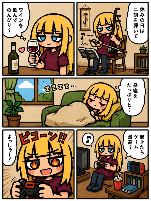 慵懒日Q版漫画页