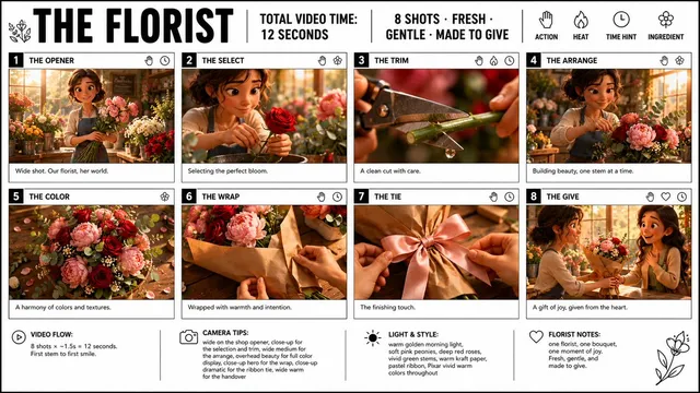 Florist Storyboard Poster