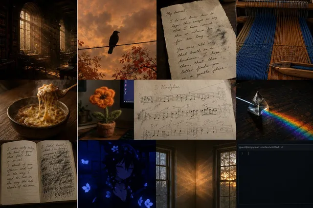 Dark Academia AI Moodboard Collage